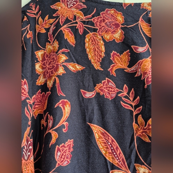 Beachlunchlounge Small Navy Floral Print Boho Midi Dress - Picture 3 of 9